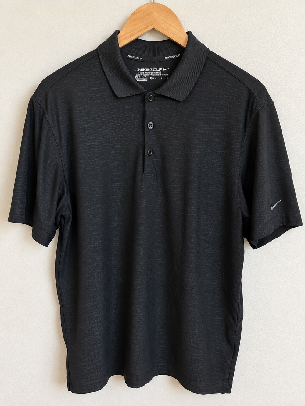 Nike Golf Tour Performance Dri-FIT Black Polo Men's S